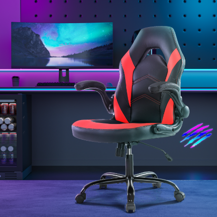 Ergonomischer Bürostuhl aus PU-Leder – Drehbarer Computer- und Gaming-Stuhl mit